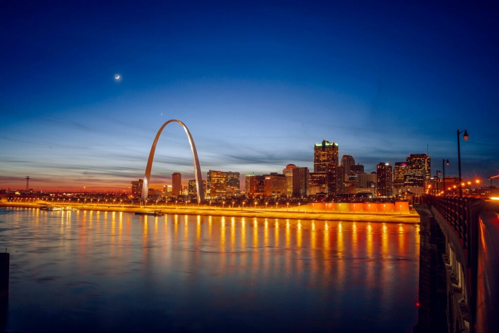 St Louis Skyline with Gateway Arch